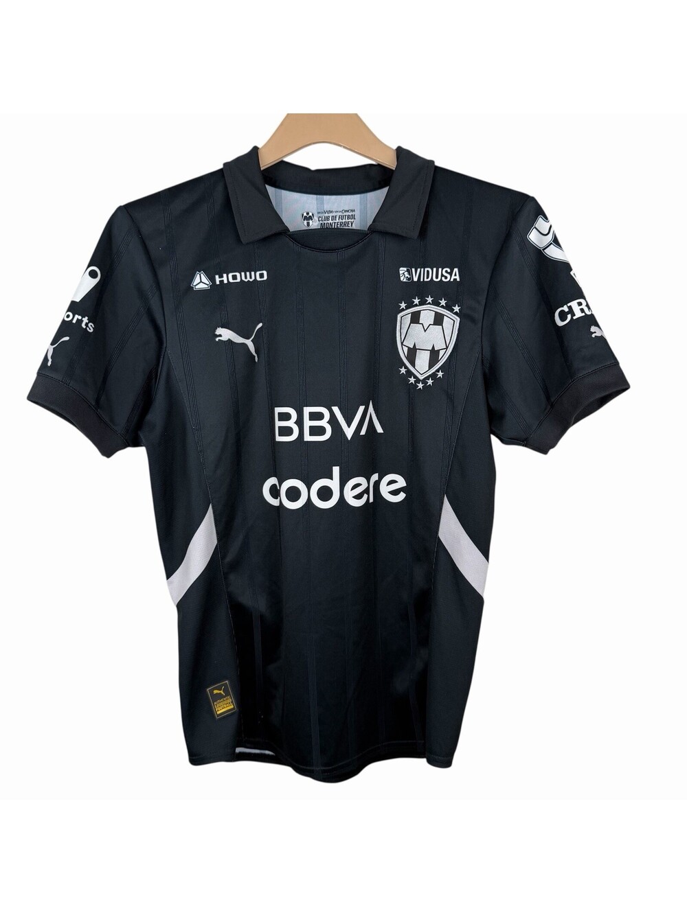 Puma CF Monterrey Rayados 2024-25 Away Jersey Men’s Small Black BBVA Codere S